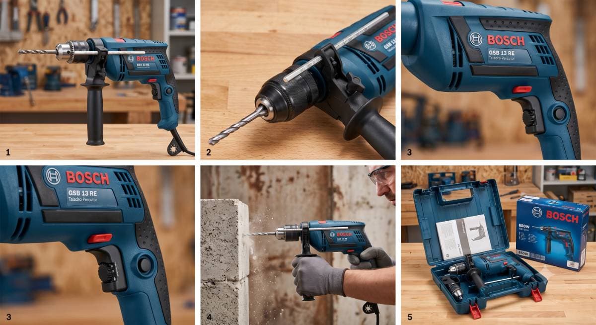 Taladro percutor Bosch GSB 13 RE 651W - Imagen 1
